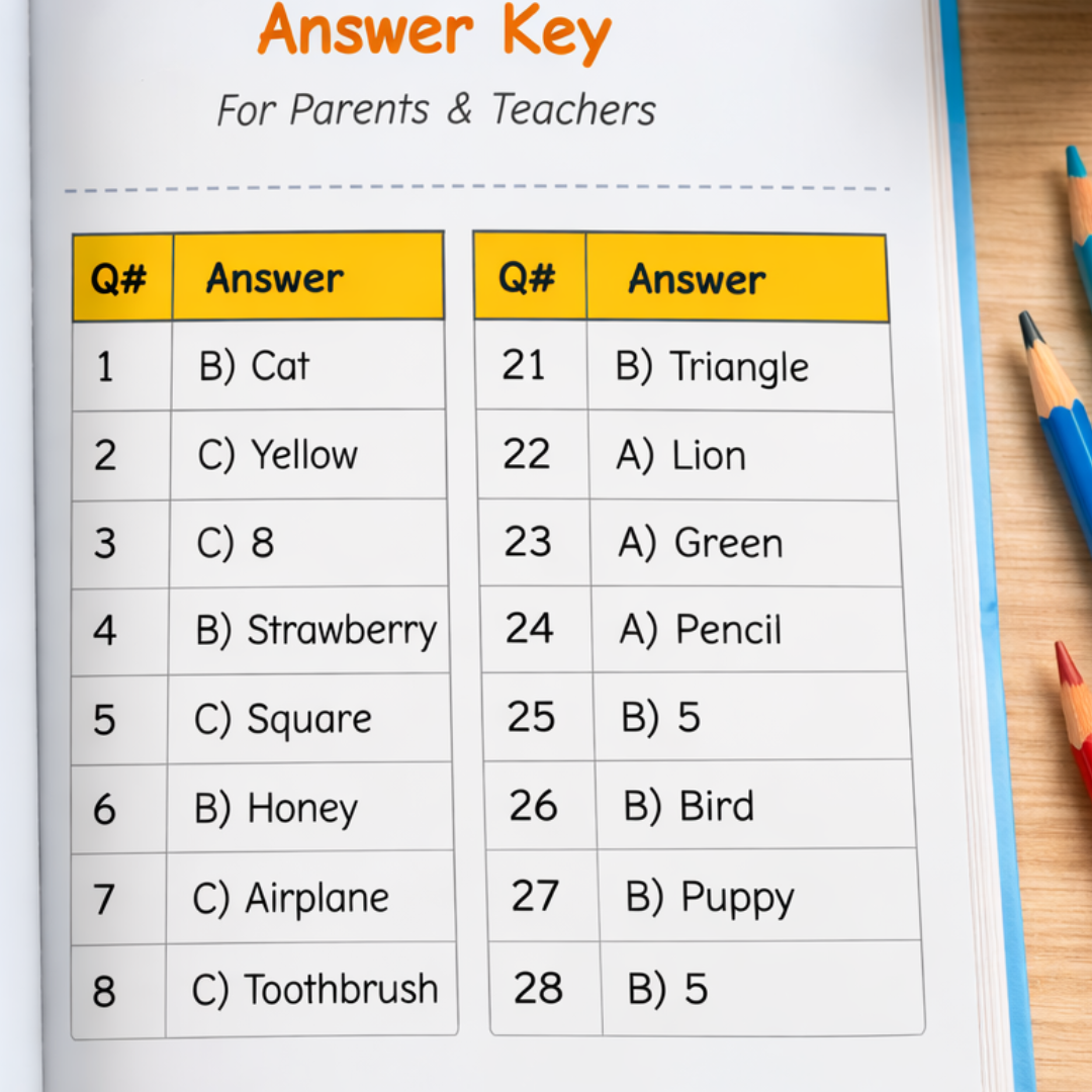 Kids General Knowledge Quiz Book | 40 Fun Questions + Worksheets | Learning Book for Kids