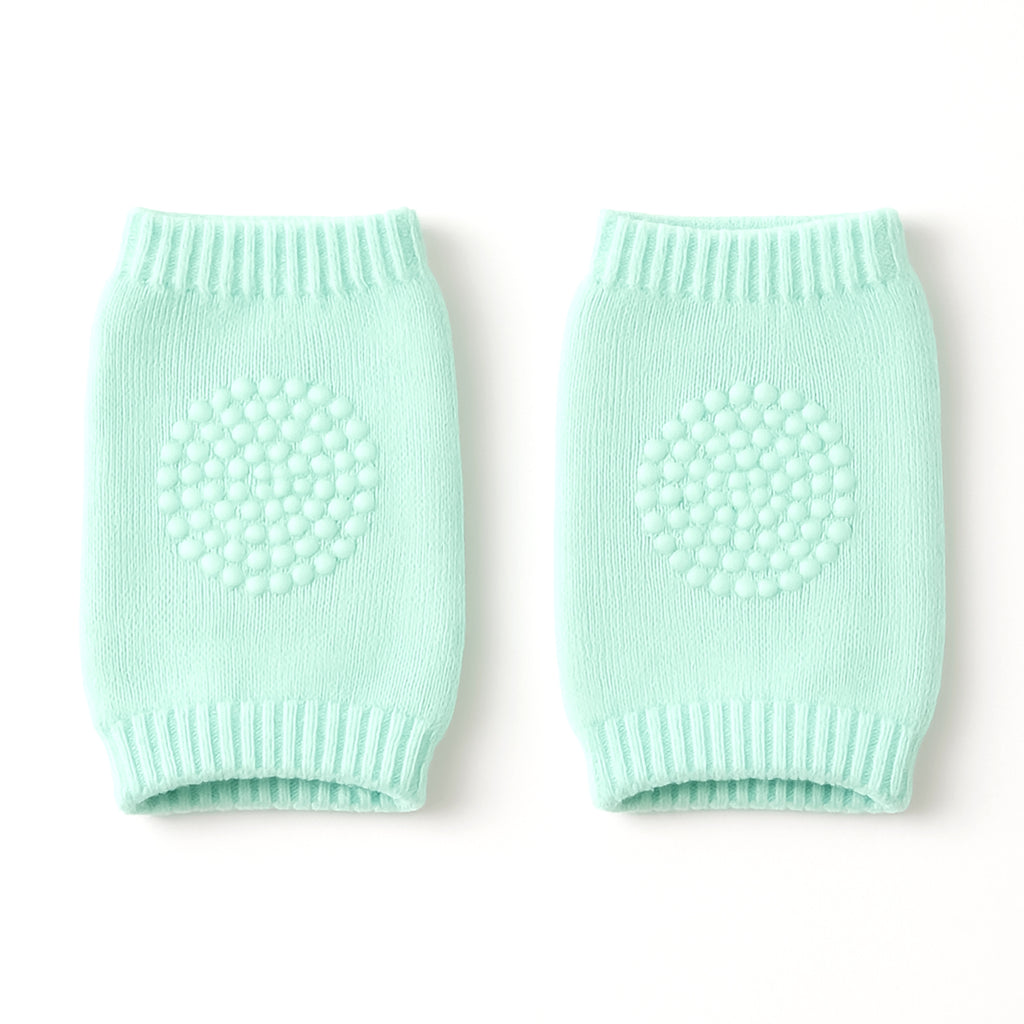 Mint Green Toddler Wool Knee Warmers | Soft Knit Baby Leg Warmers & Knee Guards