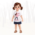 Cute Hoodie Girl T-Shirt for Kids | Soft Cotton Tee 7–14Y
