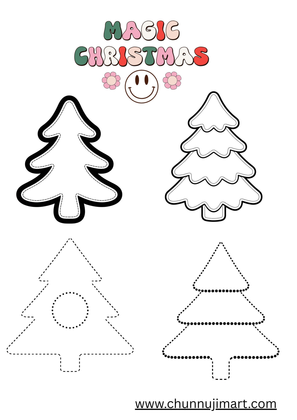 Happy Merry Christmas 🎅 Free Coloring & Tracing Book for Kids (26 Pages)- ₹29 Only