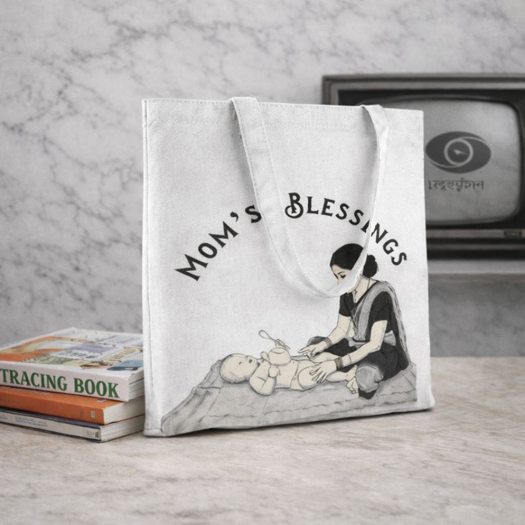 Mom’s Blessings Canvas Tote – Premium Emotional Gift Bag