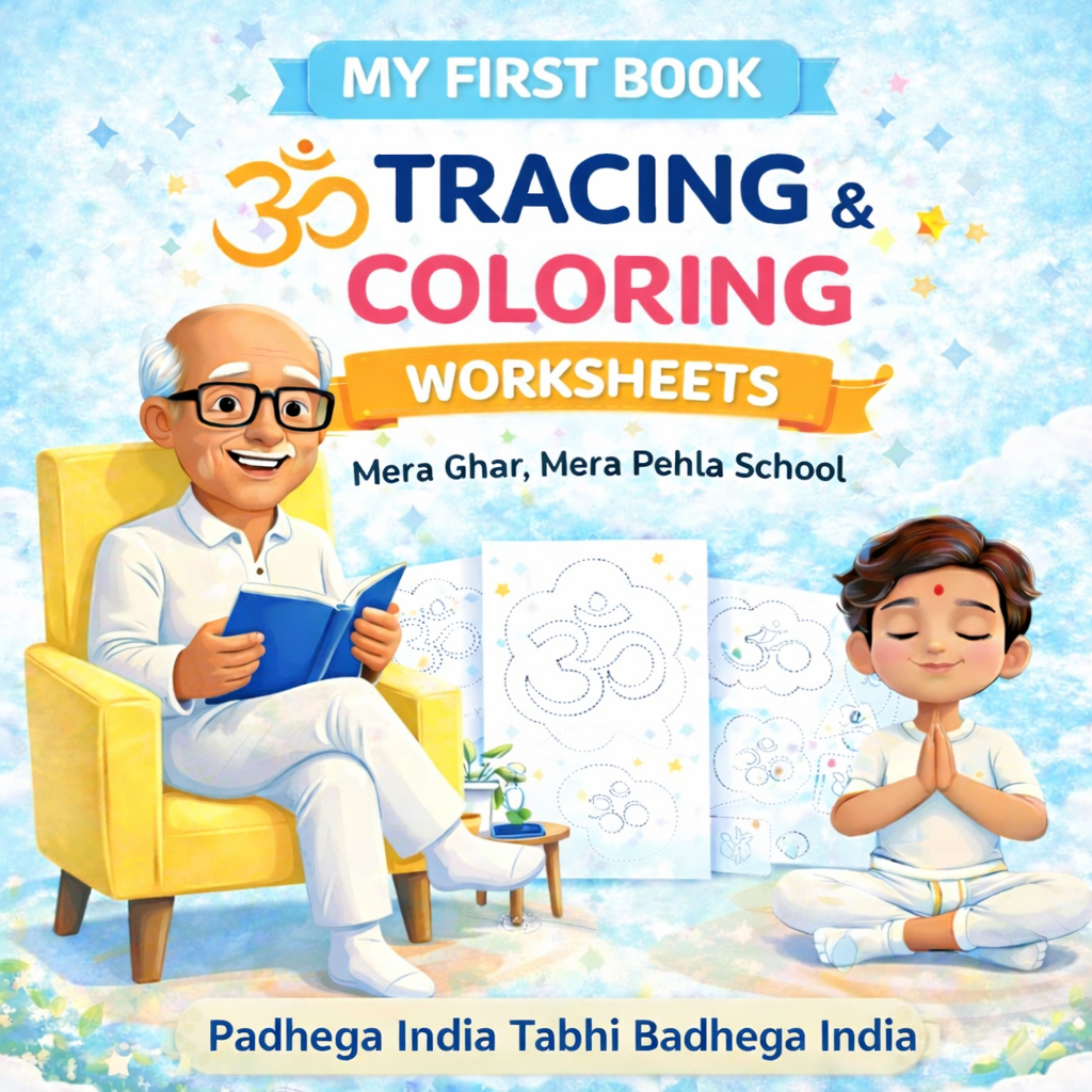 ॐ Tracing & Coloring Worksheets for Kids | My First Book | ChunnuJiMart