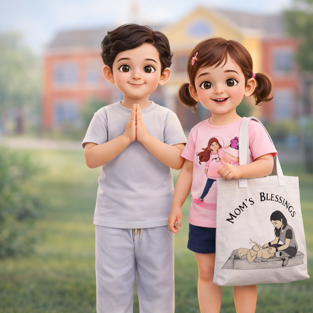 Mom’s Blessings Canvas Tote – Premium Emotional Gift Bag