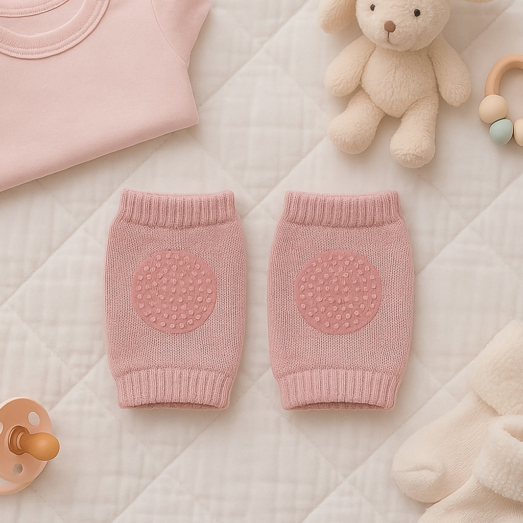 Pink Toddler Wool Knee Warmers | Soft Knit Leg Warmers & Baby Knee Guards