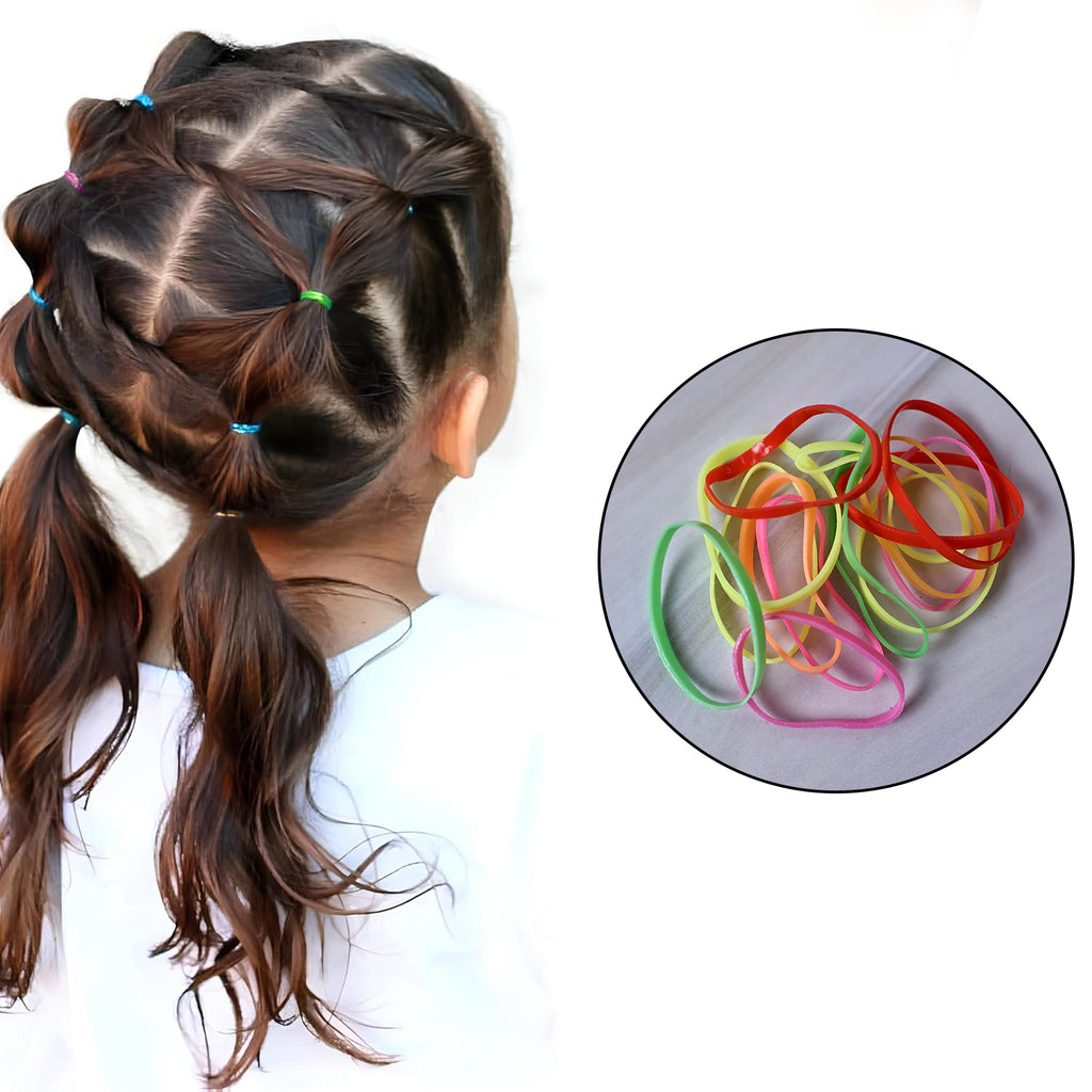 Kids Hair Bands Rubber Bands  Cute Hair Clips In Storage Box (Mix Design  1 Set) - Baby Care