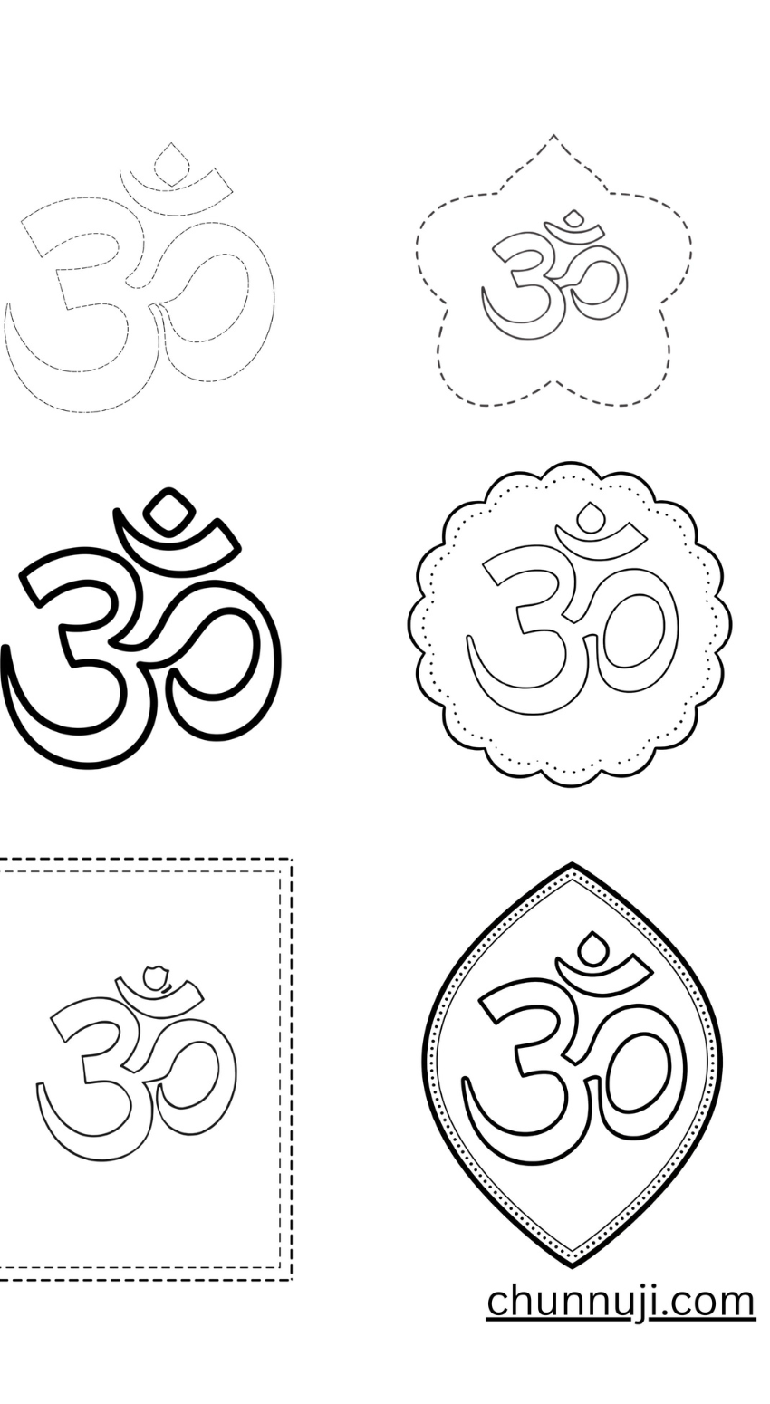 ॐ Tracing & Coloring Worksheets for Kids | My First Book | ChunnuJiMart