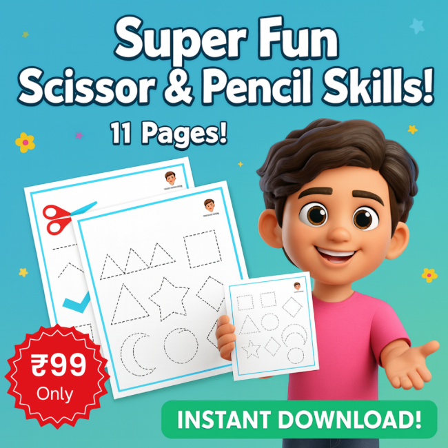 Kids Learning Mastery Bundle – Tracing & Shapes Workbook | 11 Printable Pages | Instant Download – eBooks