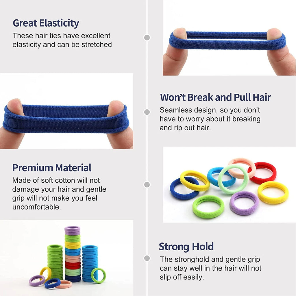 Kids Hair Bands Rubber Bands  Cute Hair Clips In Storage Box (Mix Design  1 Set) - Baby Care