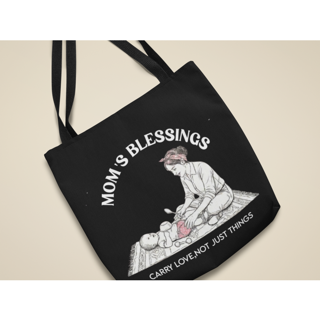 Mom’s Blessings Tote Bag | Premium 300 GSM Canvas Eco Bag | Old Memories Design