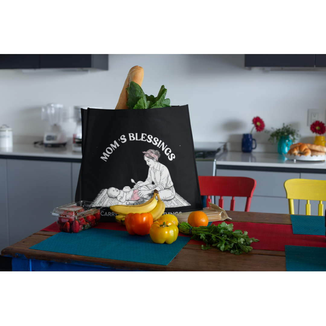 Mom’s Blessings Tote Bag | Premium 300 GSM Canvas Eco Bag | Old Memories Design