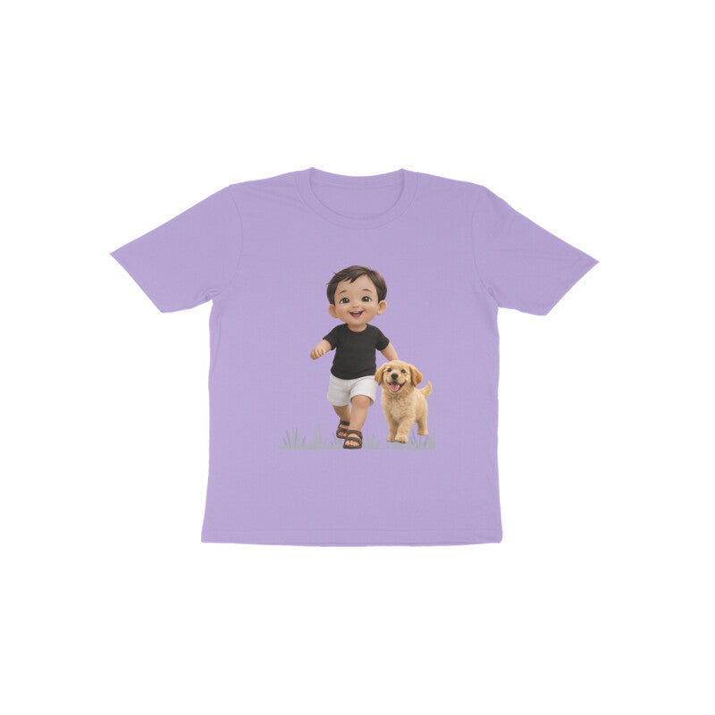 Chunnu Ji Toddler Cotton T-Shirt | Cute Baby & Puppy Tee