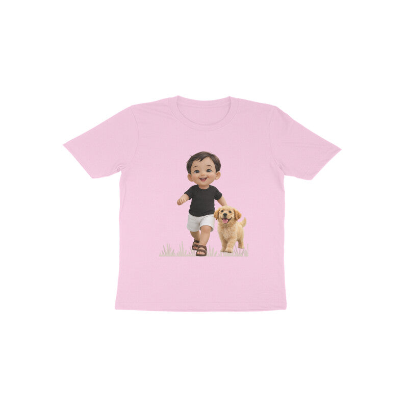 Chunnu Ji Toddler Cotton T-Shirt | Cute Baby & Puppy Tee
