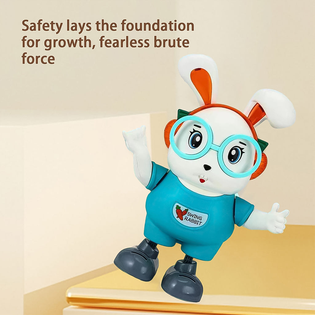 Swing Rabbit Musical Dancing Toy  Interactive Bunny With Lights Sounds (1 Pc  Battery Not Included)