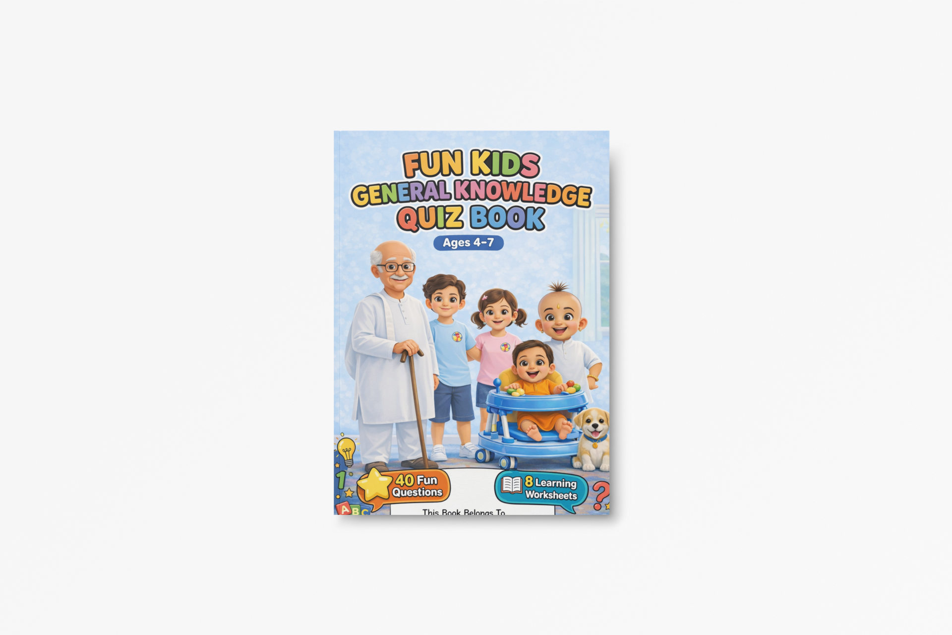 Kids General Knowledge Quiz Book | 40 Fun Questions + Worksheets | Learning Book for Kids