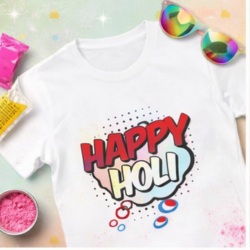 Kids Holi T-Shirt – Rangon Wali Family Holi Round Neck Tee (180 GSM Cotton)