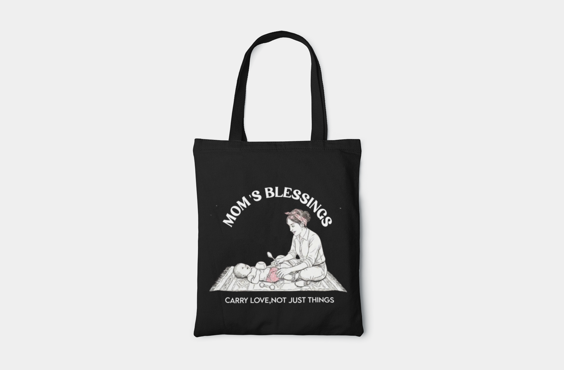 Mom’s Blessings Tote Bag | Premium 300 GSM Canvas Eco Bag | Old Memories Design