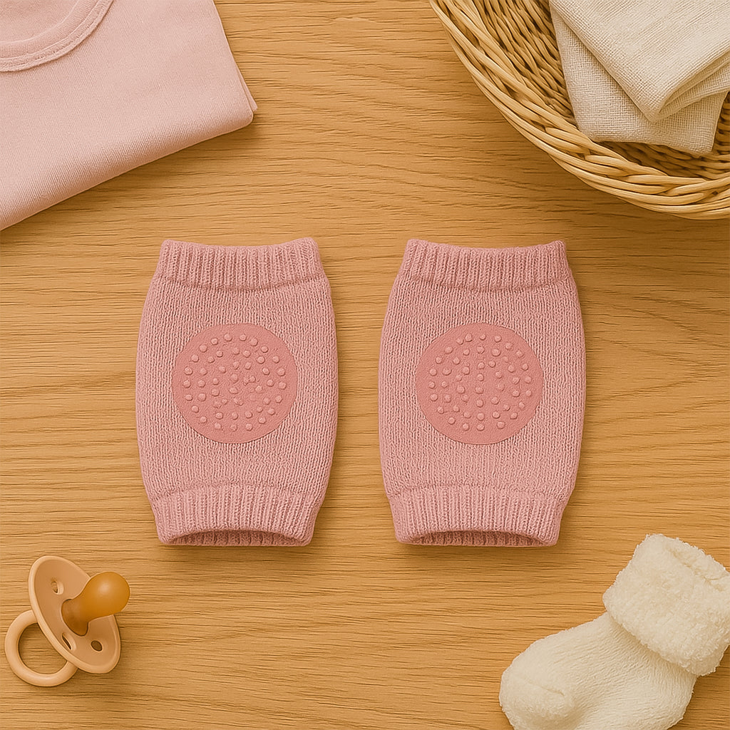 Pink Toddler Wool Knee Warmers | Soft Knit Leg Warmers & Baby Knee Guards