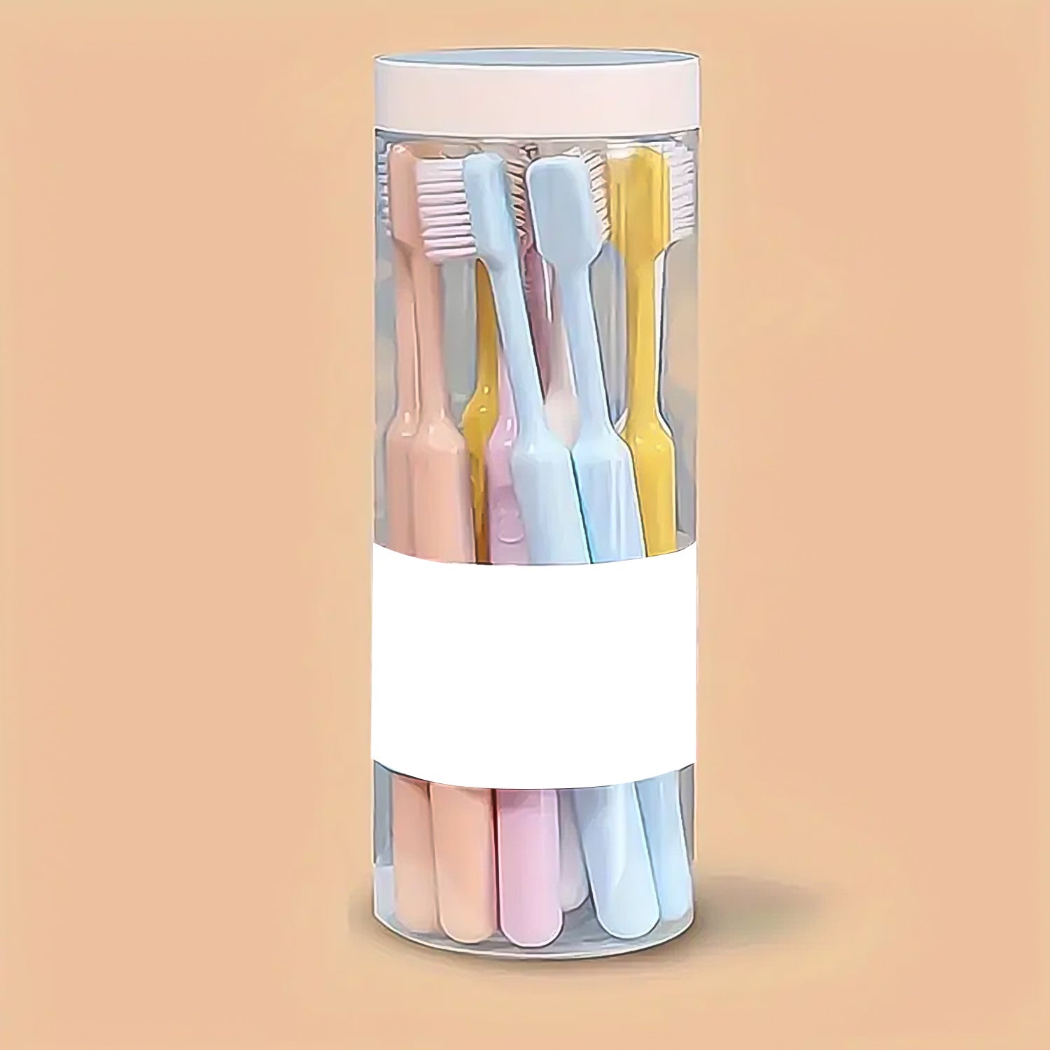 Plastic Toothbrush With Plastic Round Box (20 Pcs Set) - Baby Care