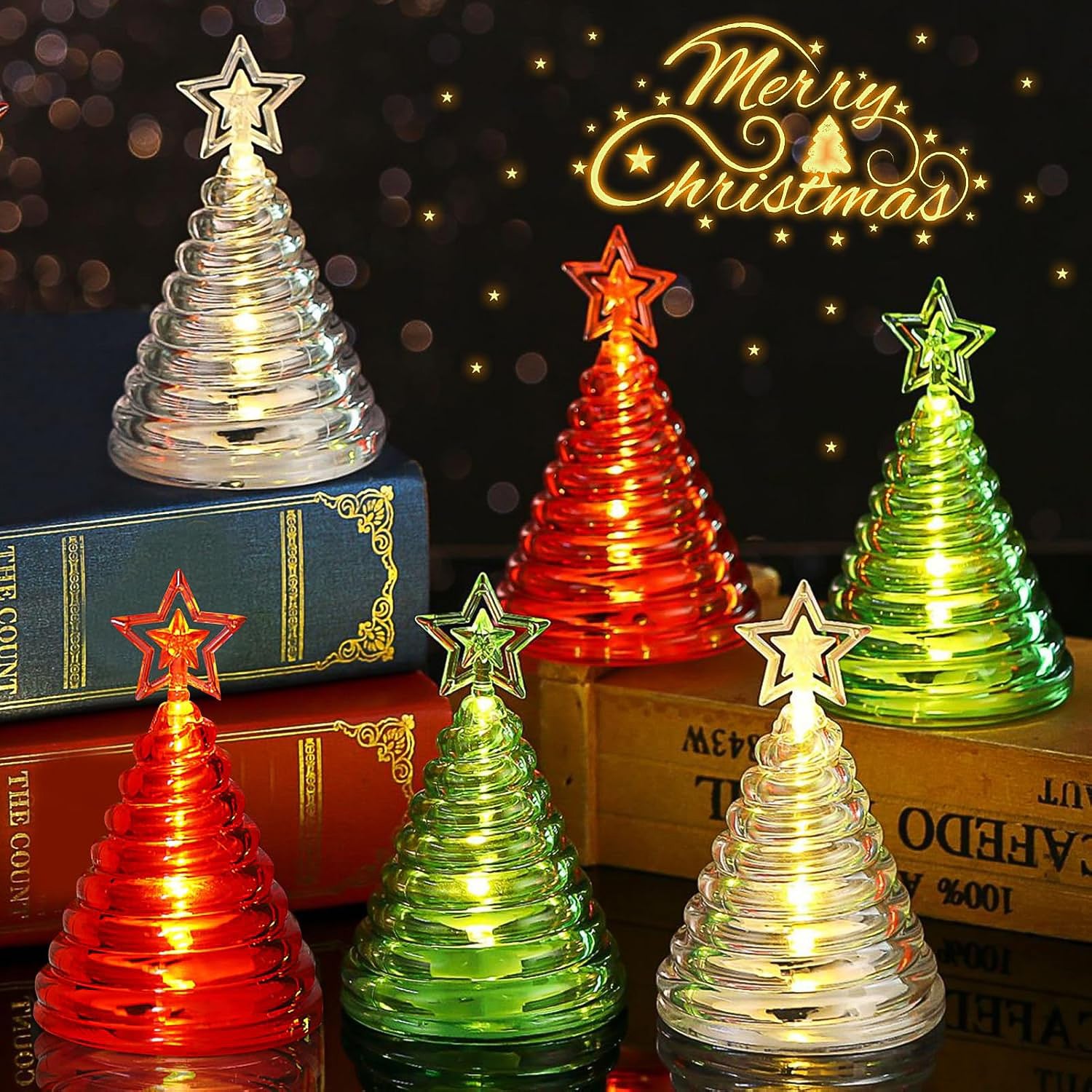 Christmas Tree Shape Led Decorative Lights (12 Pc)