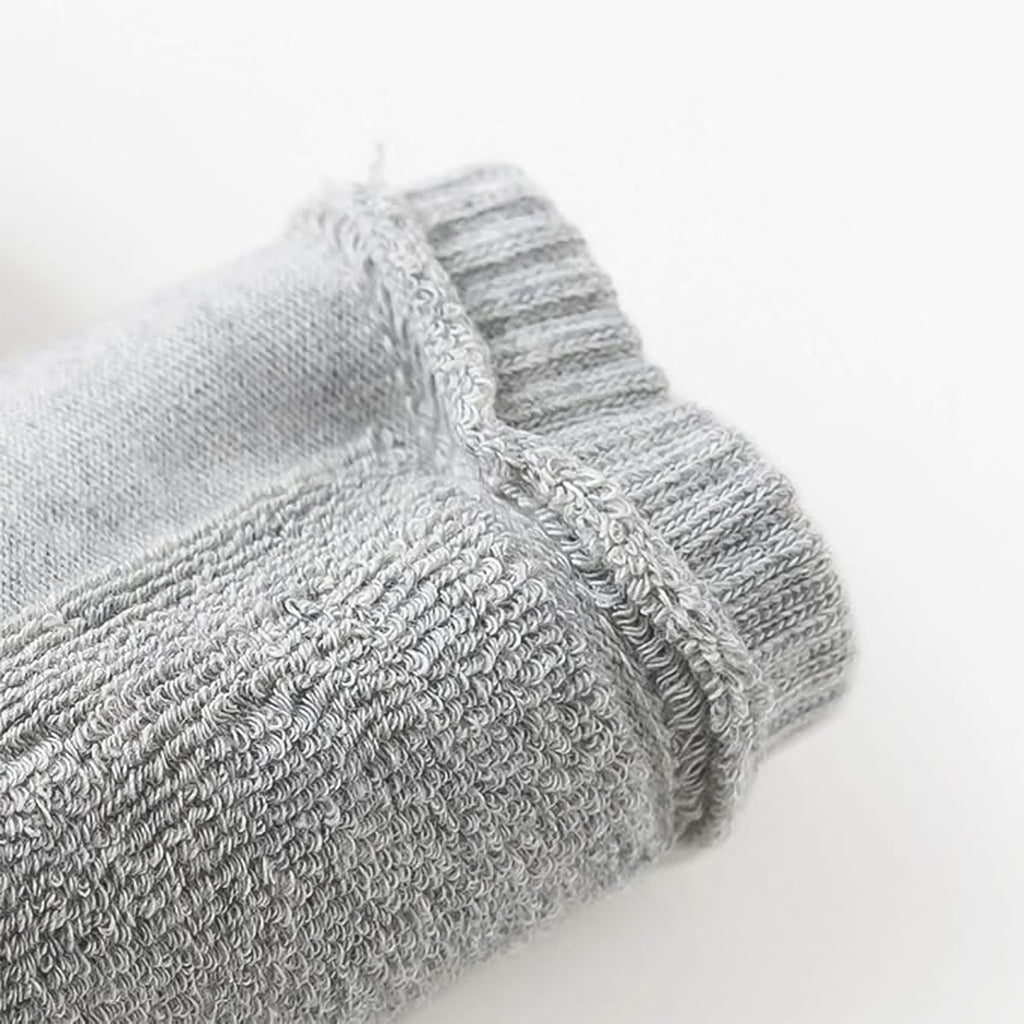 Light Grey Toddler Wool Knee Warmers | Soft Knit Leg Warmers & Baby Knee Guards